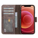 Full Leather Coating Detachable Wallet Case for Apple iPhone 13 Series - Sales Gear Tech