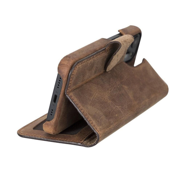 Full Leather Coating Detachable Wallet Case for Apple iPhone 13 Series - Sales Gear Tech