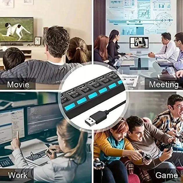 High Speed 4/7 Ports USB HUB 2.0 Adapter Expander Multi USB Splitter - Sales Gear Tech