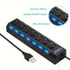 High Speed 4/7 Ports USB HUB 2.0 Adapter Expander Multi USB Splitter - Sales Gear Tech