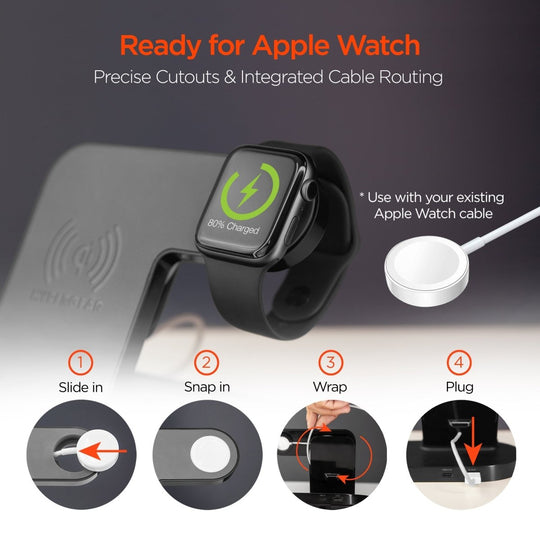 Hypergear 3 - in - 1 Wireless Charging Dock Black (15328 - HYP) - Sales Gear Tech