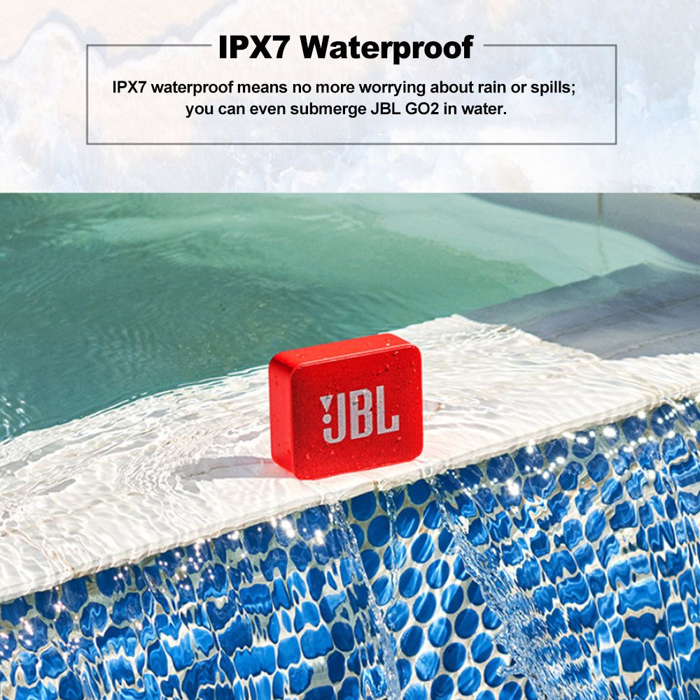 JBL GO 2 Wireless Bluetooth Speaker IPX7 Waterproof With Mic - Sales Gear Tech