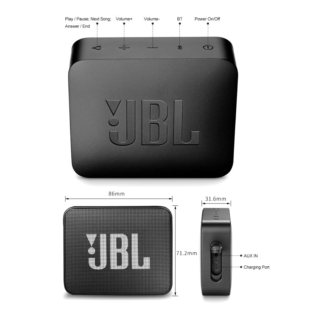 JBL GO 2 Wireless Bluetooth Speaker IPX7 Waterproof With Mic - Sales Gear Tech
