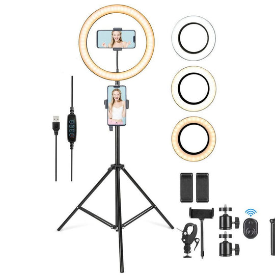 LED Ring Light With Phone Tripod Stand Kit 10" - Sales Gear Tech