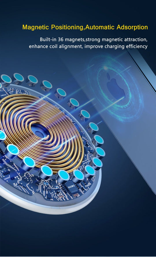 Magnetic QI Wireless Charger for Iphone12 Magsafe Huawei Samsung - Sales Gear Tech