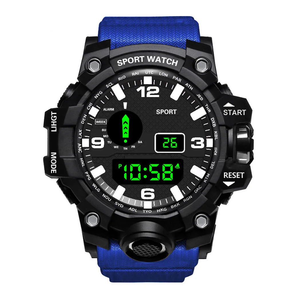 Men's Sports Military Waterproof Watch, Luminous, Multifunctional - Sales Gear Tech