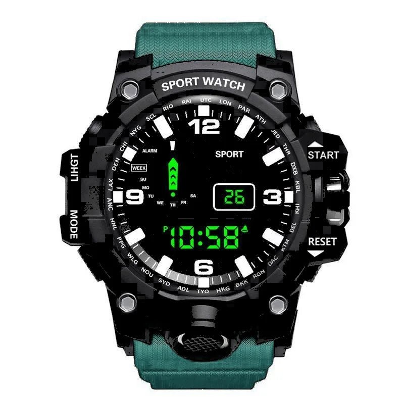 Men's Sports Military Waterproof Watch, Luminous, Multifunctional - Sales Gear Tech