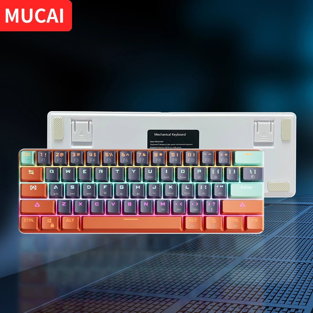 MUCAI MKA610 Mini Mechanical Gaming Keyboard 61 - Key with Red Switches - Sales Gear Tech