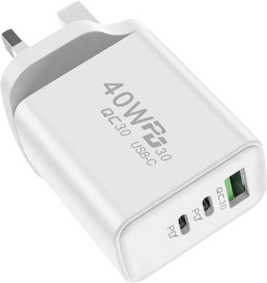 PD 40W USB - C Fast Charger Quick Charge Wall Adapter for iPhone 16 Pro, Samsung, Xiaomi - Sales Gear Tech