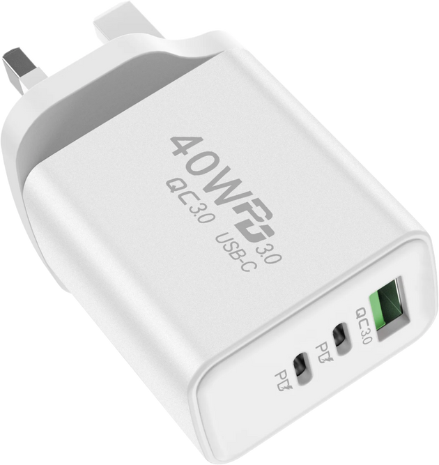 PD 40W USB - C Fast Charger Quick Charge Wall Adapter for iPhone 16 Pro, Samsung, Xiaomi - Sales Gear Tech