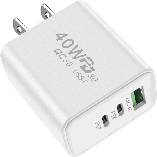 PD 40W USB - C Fast Charger Quick Charge Wall Adapter for iPhone 16 Pro, Samsung, Xiaomi - Sales Gear Tech