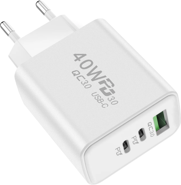 PD 40W USB - C Fast Charger Quick Charge Wall Adapter for iPhone 16 Pro, Samsung, Xiaomi - Sales Gear Tech