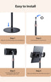 Portable Monitor Stand Adjustable Height Desktop Monitor Bracket for 4.7 - 17.3 inch Phone Tablet Monitor Support Holder - SalesGearTech.com