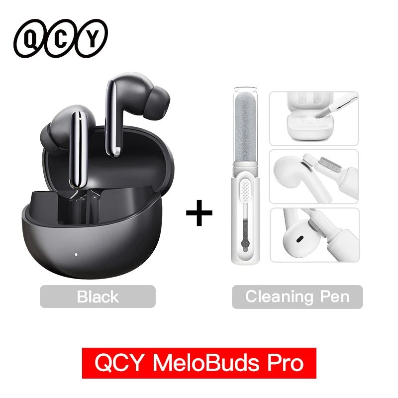 QCY MeloBuds Pro ANC Earphones Bluetooth 5.3, 46dB Hybrid ANC, LDAC, 6 Mics, 34H Playtime - Sales Gear Tech