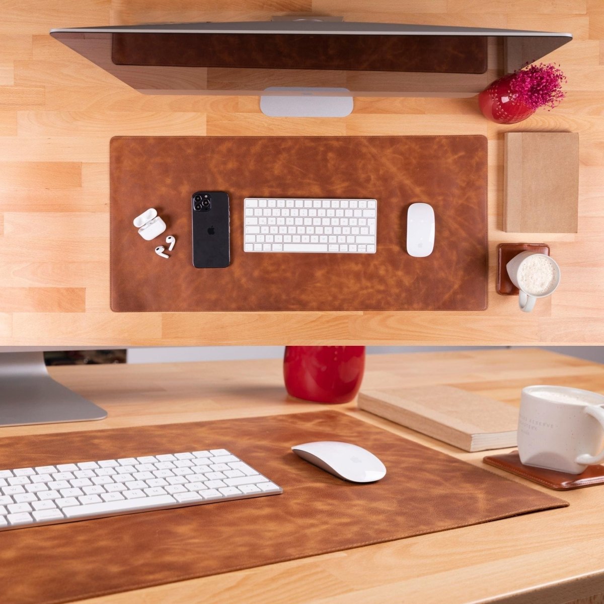 Rawlins Leather Desk Pads - 36x19 and 14.6x31.5 Inches - Sales Gear Tech