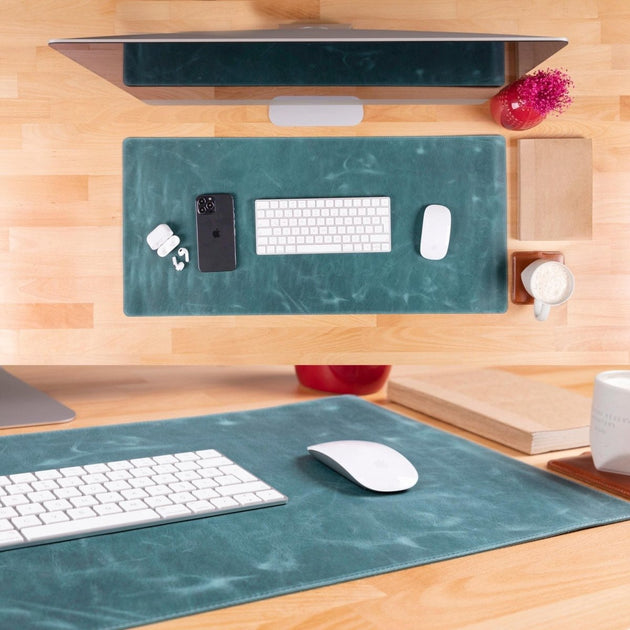 Rawlins Leather Desk Pads - 36x19 and 14.6x31.5 Inches - Sales Gear Tech