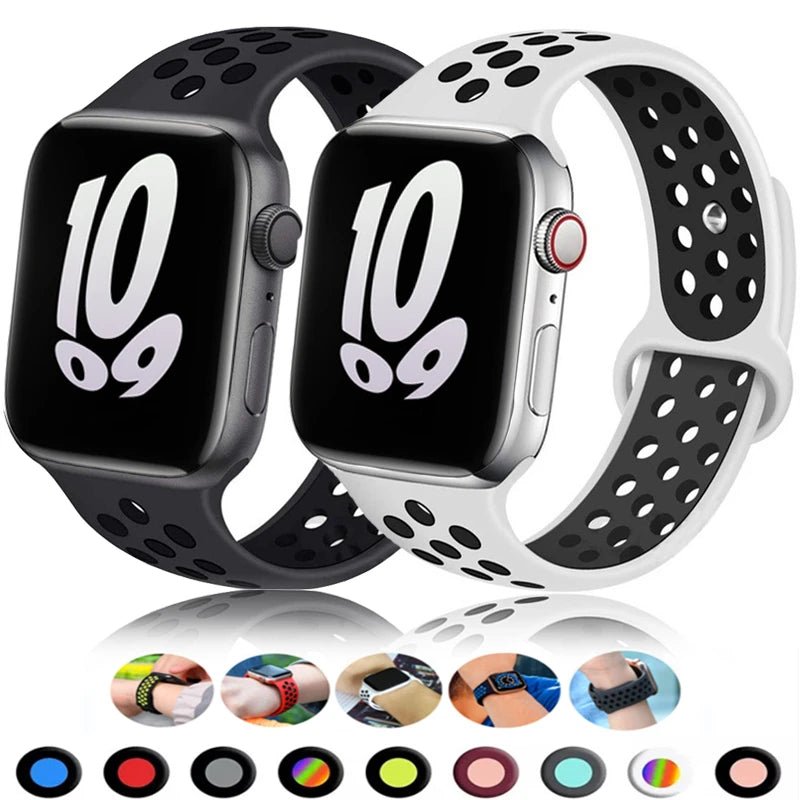 Sport Strap for Apple Watch Series 3–10 & Ultra (38–49MM, Breathable Band) - Sales Gear Tech