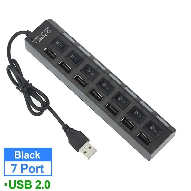 Switch Extension Hub 7 - port USB2.0 Hub Computer USB Extension Hub One - Sales Gear Tech