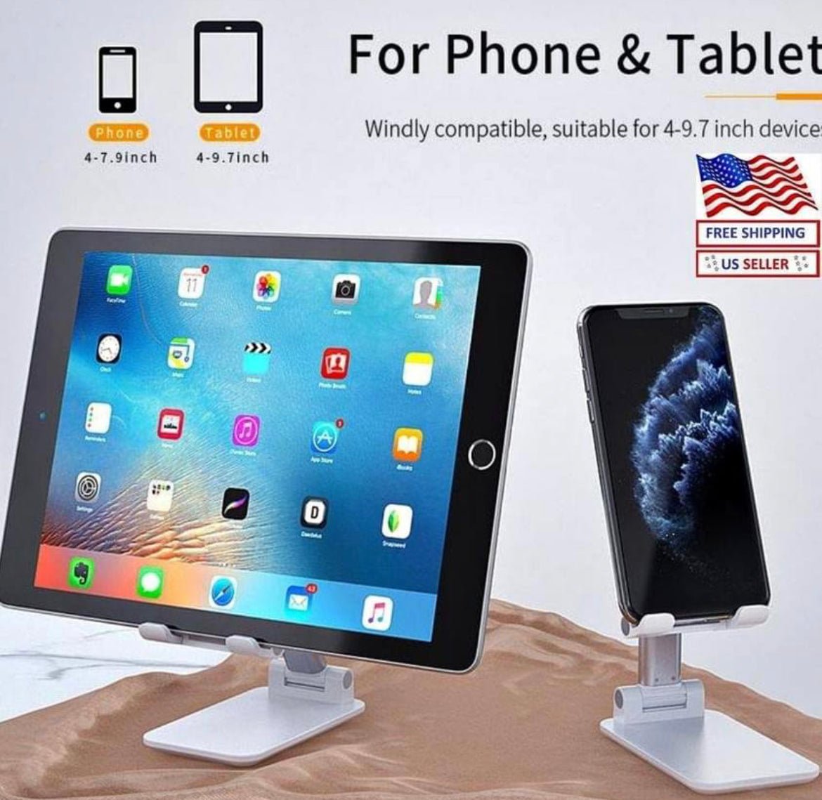 Tablet Stand Holder Adjustable Portable Desktop Holder Dock - SalesGearTech.com