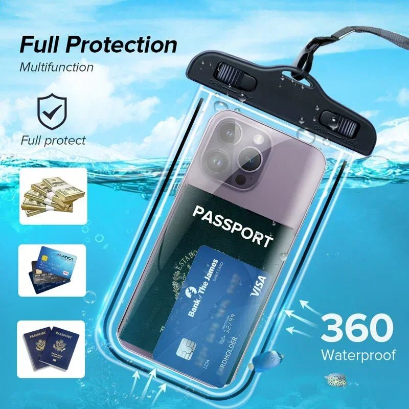 Universal Waterproof Phone Case Underwater Pouch for iPhone & Samsung (Up to 6.7