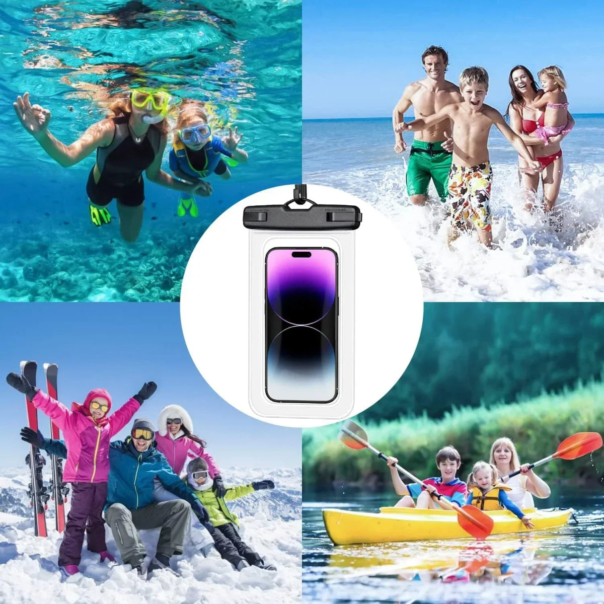 Universal Waterproof Phone Case Underwater Pouch for iPhone & Samsung (Up to 6.7