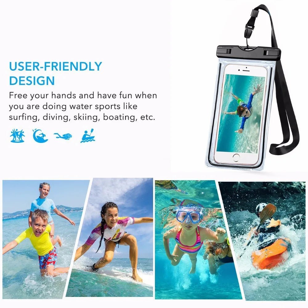Universal Waterproof Phone Pouch – Dry Bag Case for Beach, Kayaking, Fishing - Sales Gear Tech