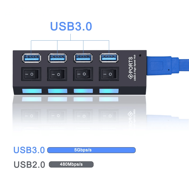 USB 3.0 Hub USB Hub 3.0 Multi USB Splitter 4/7 Port Multiple Expander - Sales Gear Tech