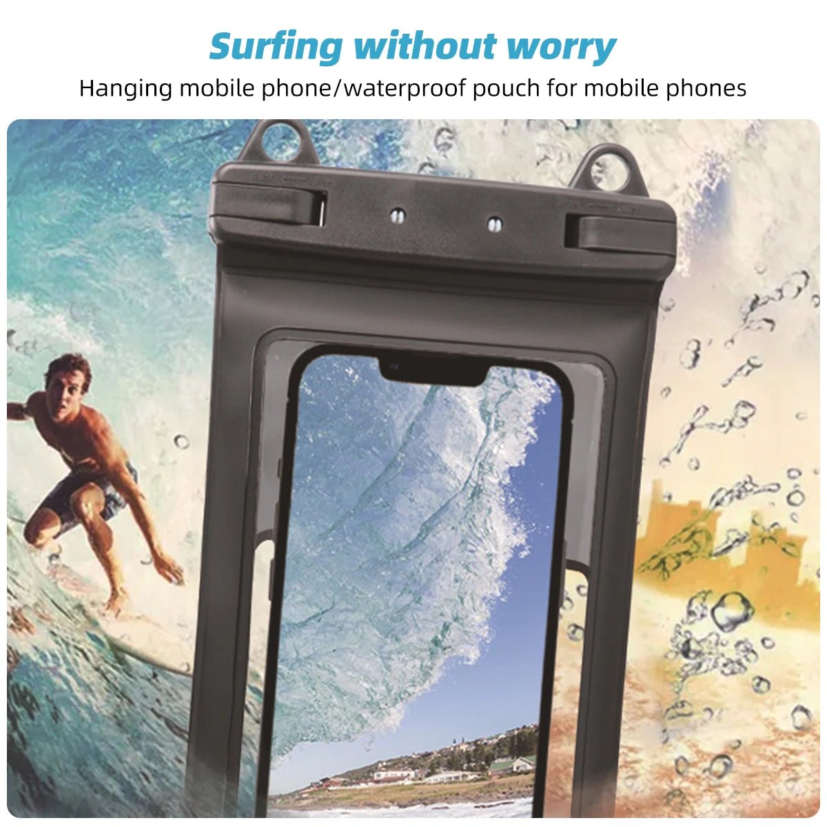 Waterproof Phone Pouch Swim Bag Case for iPhone, Huawei, Xiaomi, Redmi - Sales Gear Tech