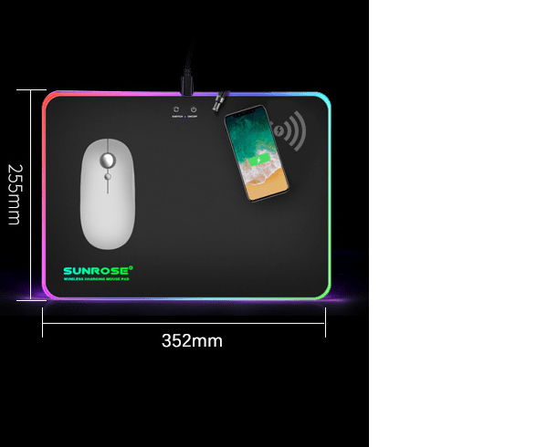 Wireless Charging Luminous Mouse Pad - Sales Gear Tech