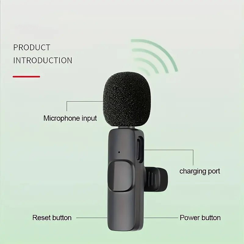 Wireless Lavalier Microphone – Clip - On Mic with Noise Reduction - Sales Gear Tech