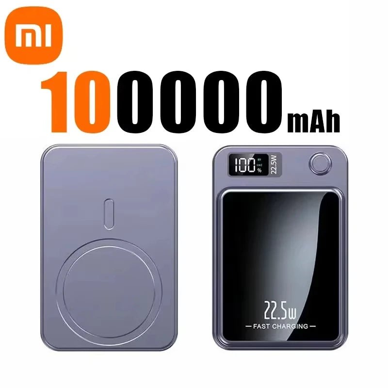 Xiaomi 100000mAh Magnetic Power Bank Wireless Fast Charger for MagSafe, iPhone, Samsung, Huawei - Sales Gear Tech