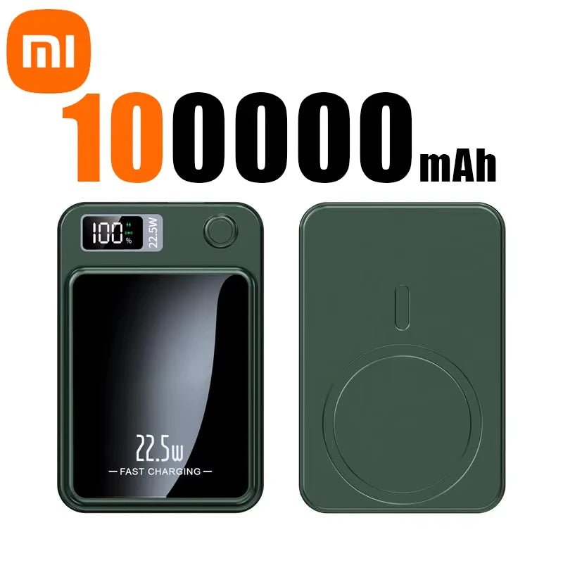 Xiaomi 100000mAh Magnetic Power Bank Wireless Fast Charger for MagSafe, iPhone, Samsung, Huawei - Sales Gear Tech